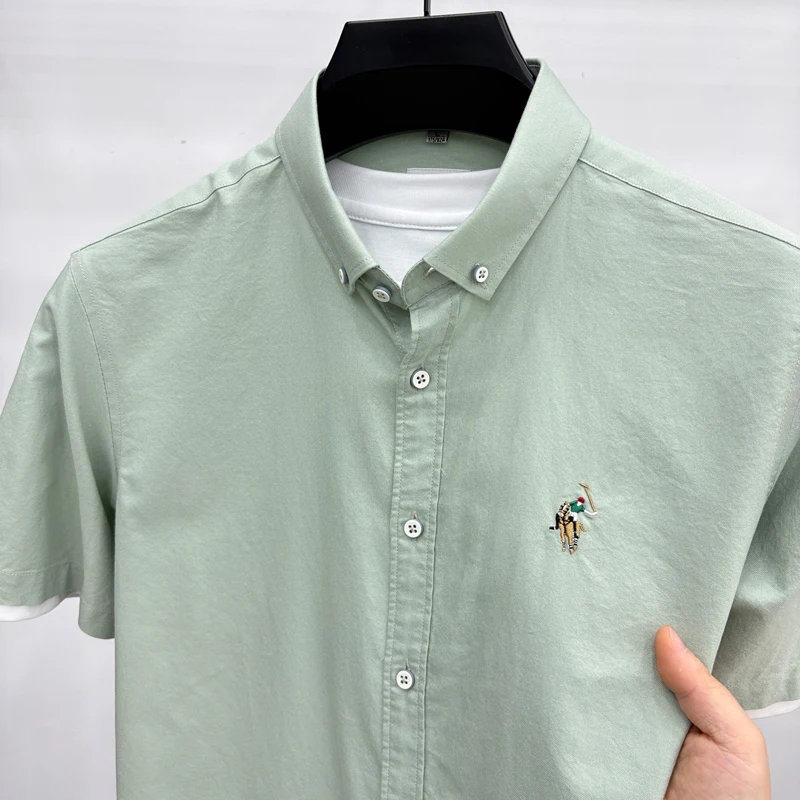 100%cotton fashion short sleeve shirt men summer trend designer brand Paul embroidery new comfortable breathable golf casual top
100%cotton fashion short sleeve shirt men summer trend designer brand Paul embroidery new comfortable breathable golf casual top