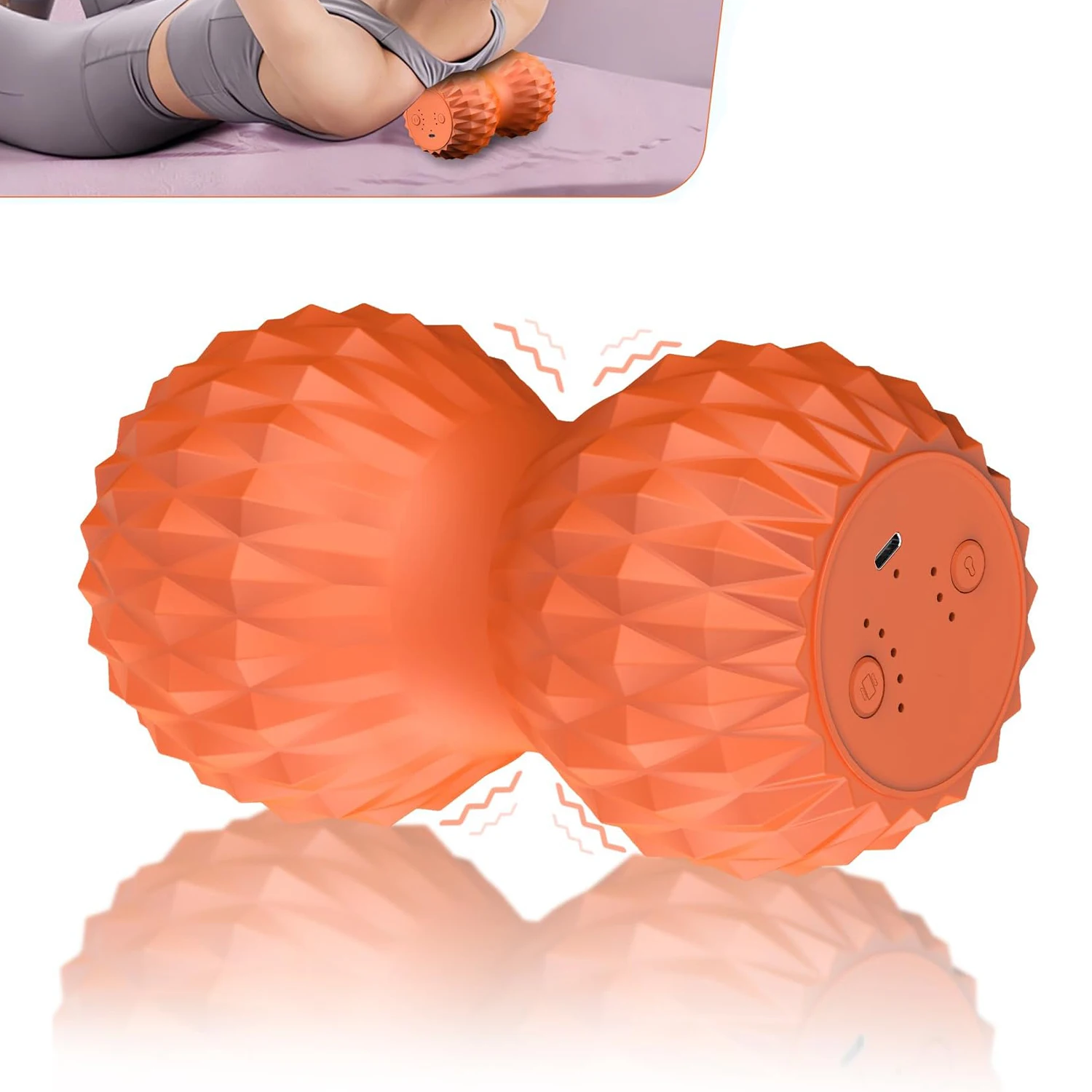 Vibrating Peanut Massage Ball, 3 Gear-Heating 5 Modes Deep Tissue Massager, Myofascial Release Roller for Muscle Relief, Yoga
Vibrating Peanut Massage Ball, 3 Gear-Heating 5 Modes Deep Tissue Massager, Myofascial Release Roller for Muscle Relief, Yoga