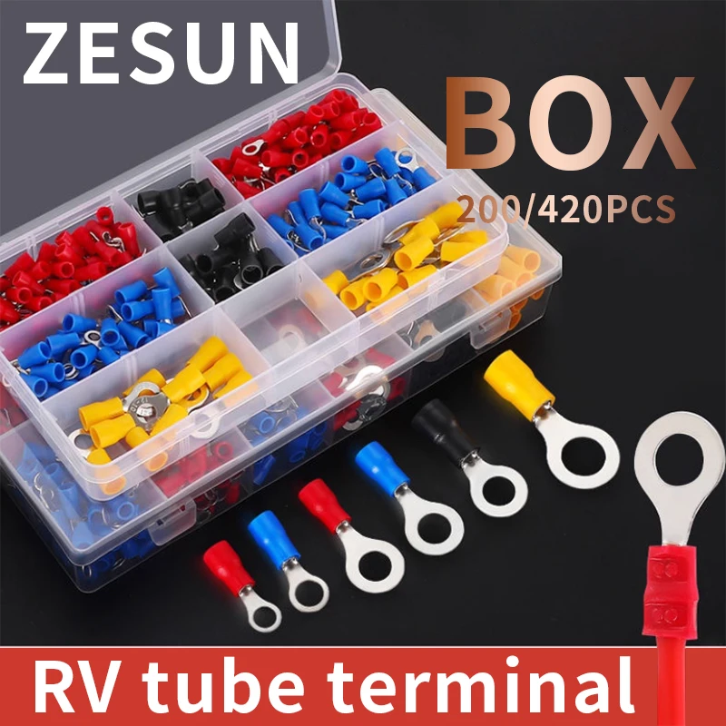 200/420pcs RV cold pressed terminal box copper nose circular terminal O-type pre insulated wire ear wire connector
200/420pcs RV cold pressed terminal box copper nose circular terminal O-type pre insulated wire ear wire connector