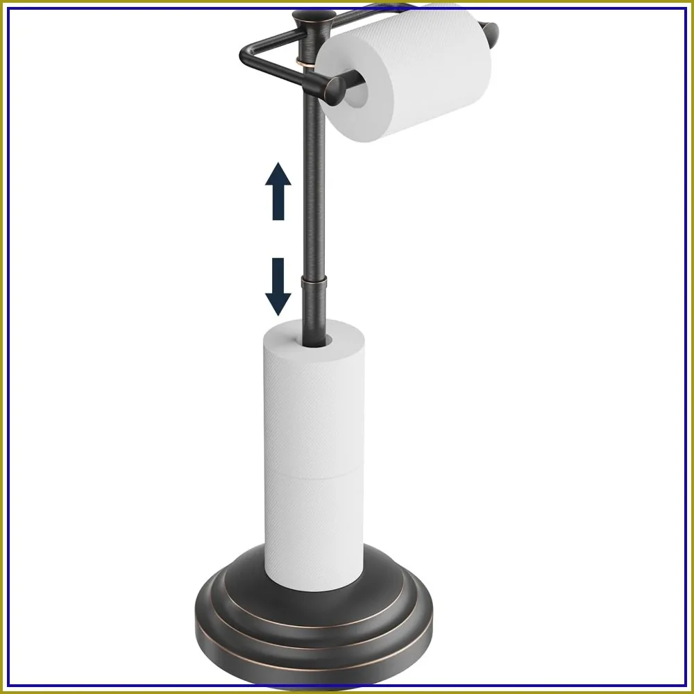 Adjustable Height Toilet Paper Holder Stand, Oil Rubbed Bronze, Free Standing Stainless Steel, 14-24 Inch
Adjustable Height Toilet Paper Holder Stand, Oil Rubbed Bronze, Free Standing Stainless Steel, 14-24 Inch