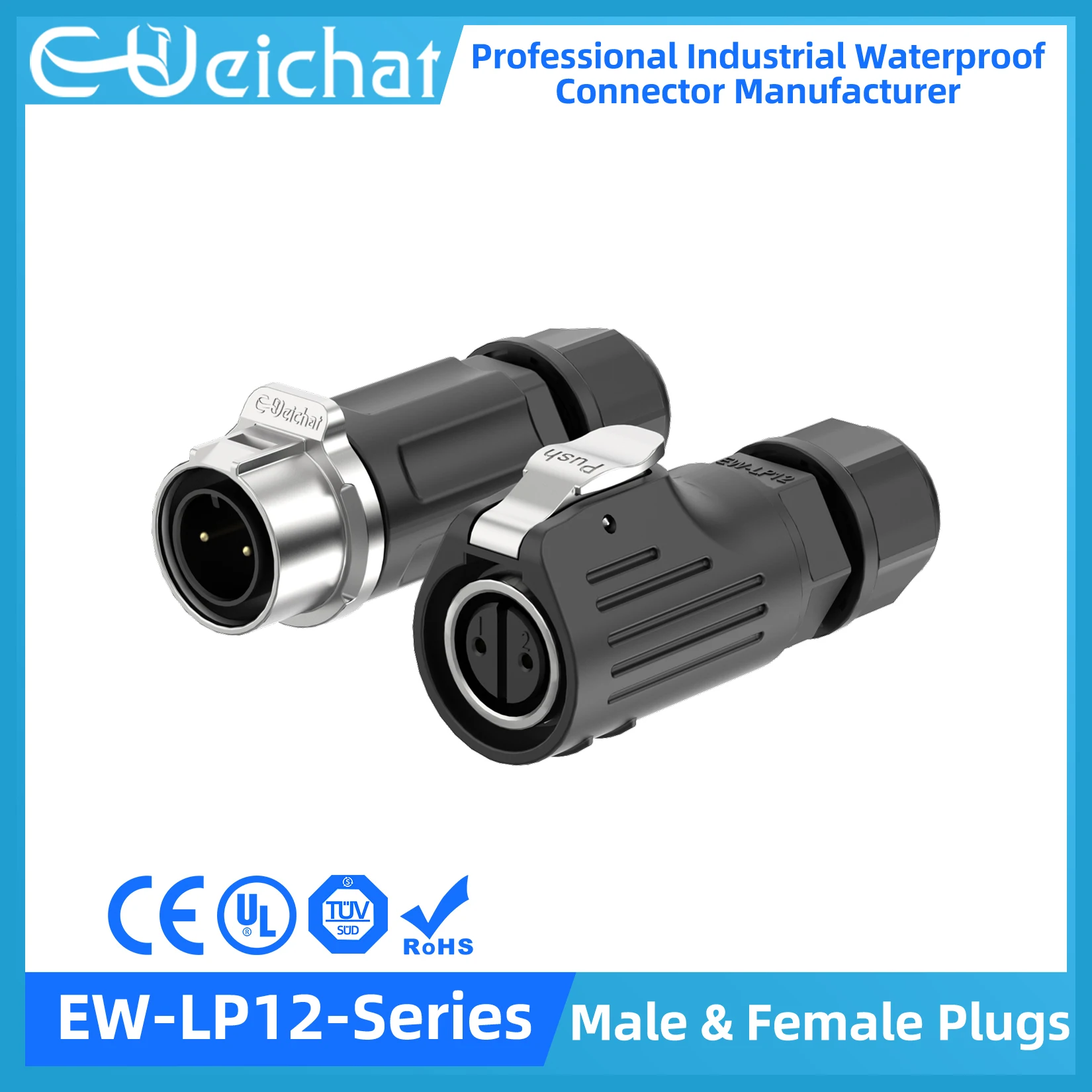 LP12 Screw Wiring Waterproof Connector IP68 Industrial Circular Aviation Electrical Connector M12 2-8 Pin Female & Male Plug
LP12 Screw Wiring Waterproof Connector IP68 Industrial Circular Aviation Electrical Connector M12 2-8 Pin Female & Male Plug