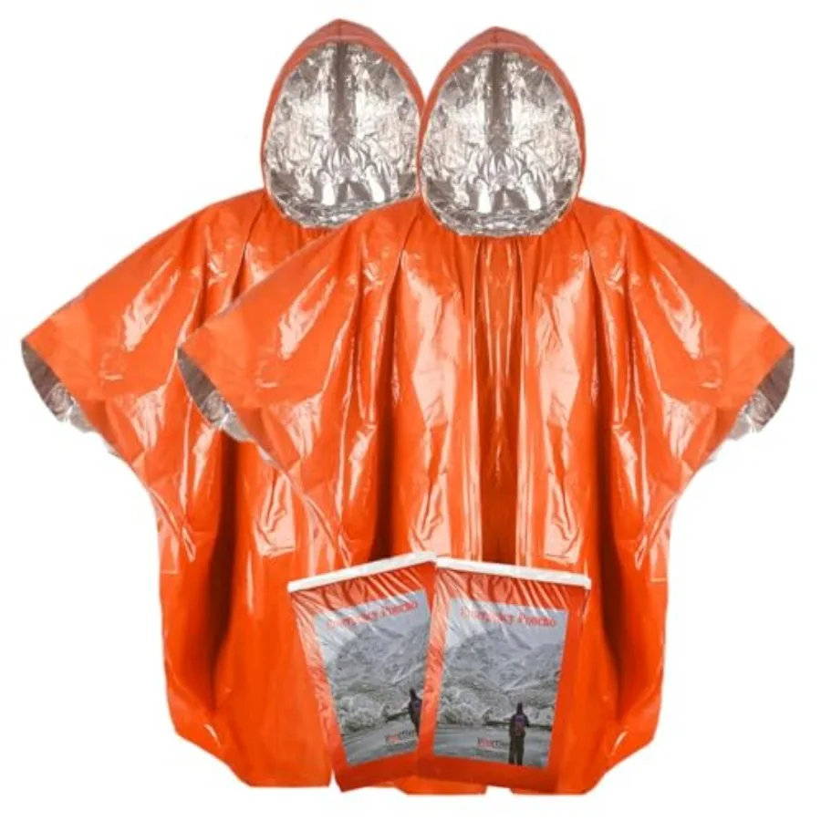 Thickened Emergency Rain Poncho, Thermal Poncho Survival Blankets Reusable Survival Ponchos for Camping, Hiking
Thickened Emergency Rain Poncho, Thermal Poncho Survival Blankets Reusable Survival Ponchos for Camping, Hiking