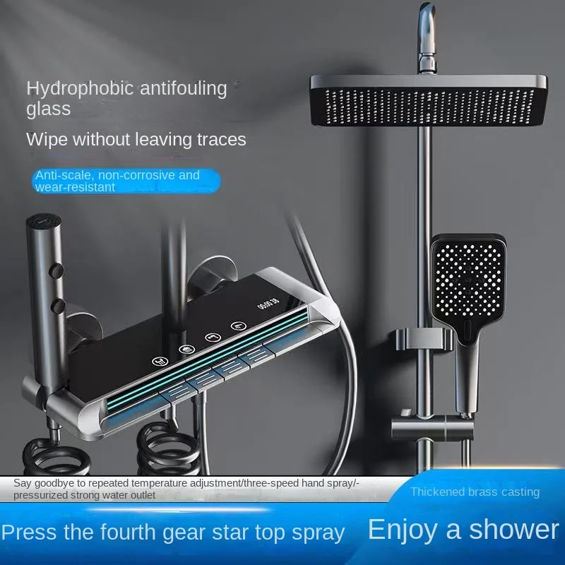 Интеллектуальный цифровой набор душевых насадок с утолщенным медным водяным сердечником, насадкой для повышения давления воздуха с 4-функциональным выходом воды
Интеллектуальный цифровой набор душевых насадок с утолщенным медным водяным сердечником, насадкой для повышения давления воздуха с 4-функциональным выходом воды