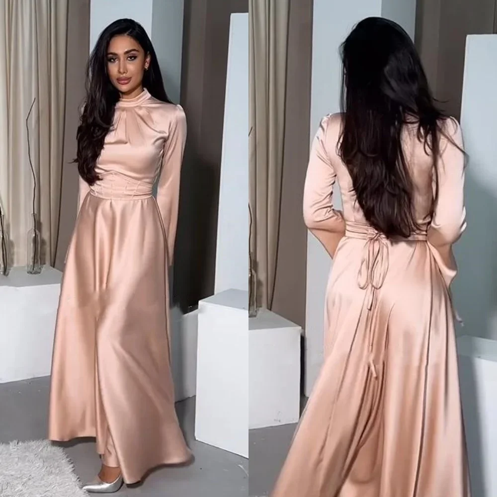 Customized Prom Gown Satin Draped Ruffles Pleat Quinceanera A-line High Collar Bespoke Exquisite High Quality Occasion for Women
Customized Prom Gown Satin Draped Ruffles Pleat Quinceanera A-line High Collar Bespoke Exquisite High Quality Occasion for Women