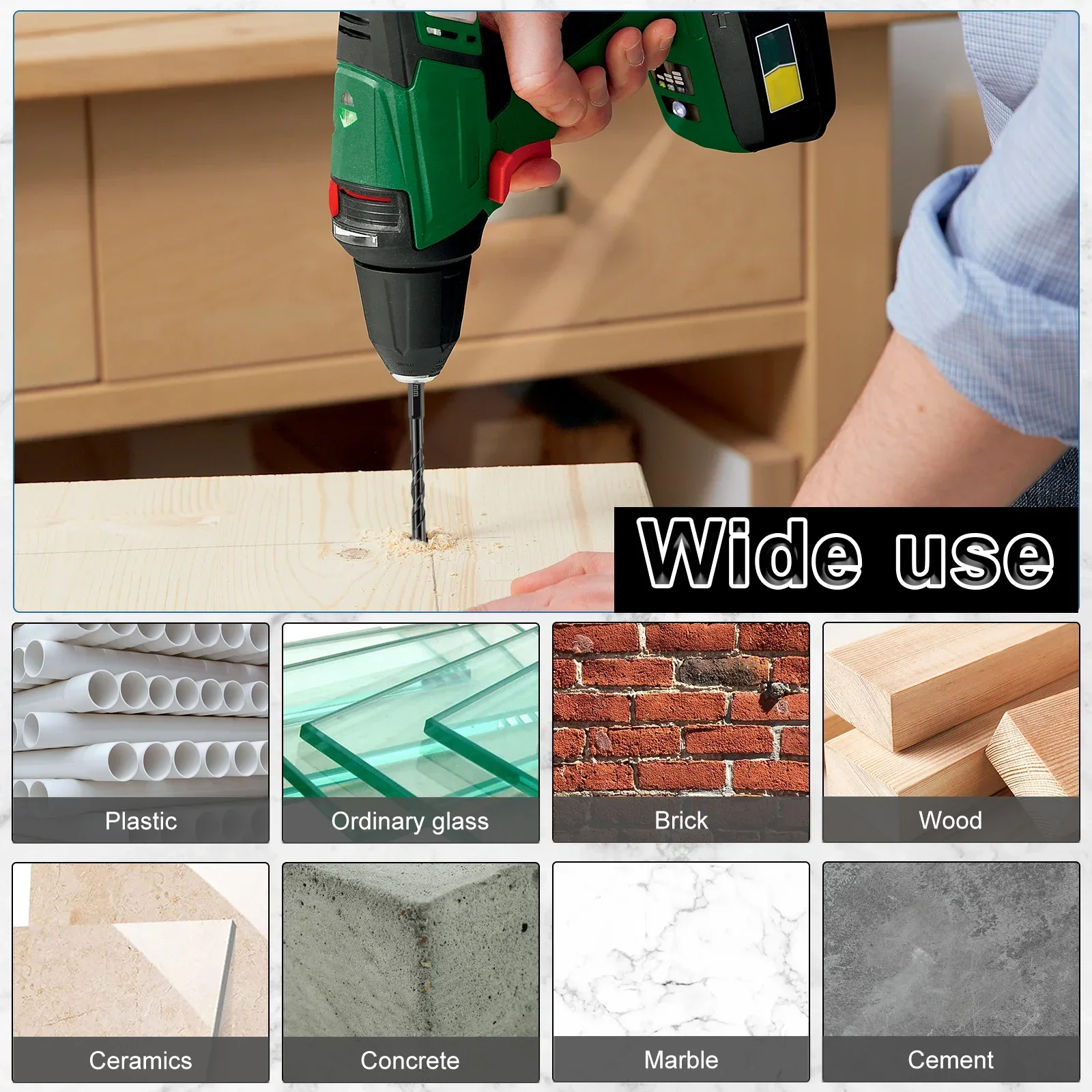 for Drilling 10Pcs Concrete Bit Hole Cross Hex Head 5/8mm Wood Stable Brick Drill 1/4 Alloy Masonry
for Drilling 10Pcs Concrete Bit Hole Cross Hex Head 5/8mm Wood Stable Brick Drill 1/4 Alloy Masonry
