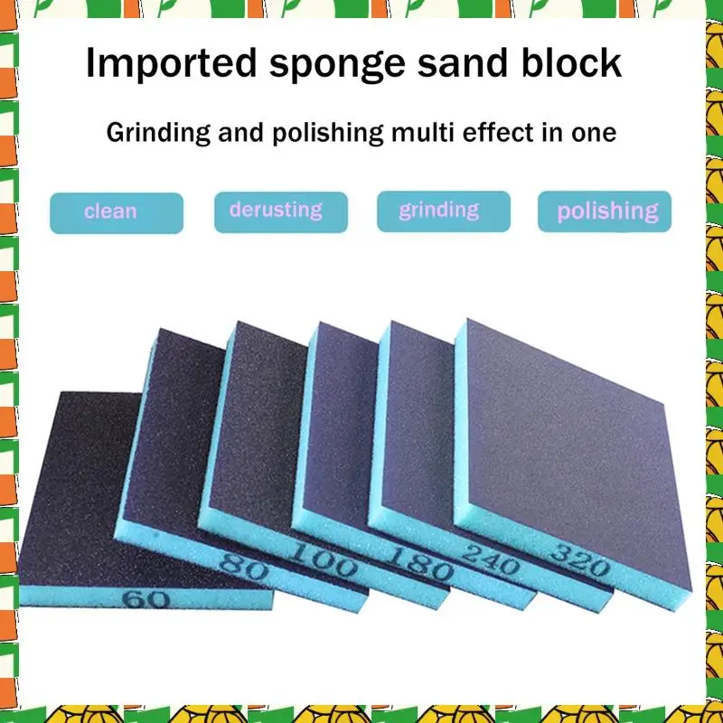 6 Pcs Sanding Block Double Sided Sanding Block 60/80/100/180/240/320 Grit, Wet And Dry Dual Use For Wood Metal Wall
6 Pcs Sanding Block Double Sided Sanding Block 60/80/100/180/240/320 Grit, Wet And Dry Dual Use For Wood Metal Wall