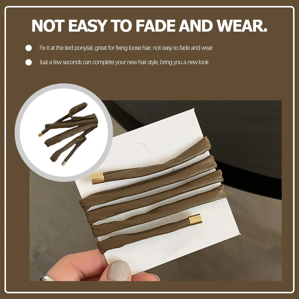 3Pcs Ponytail Hair Tie with Steel Wire Core Strong Secure Comfortable Hairband for Fast Styling Braiding PU Hair Band Lady
3Pcs Ponytail Hair Tie with Steel Wire Core Strong Secure Comfortable Hairband for Fast Styling Braiding PU Hair Band Lady