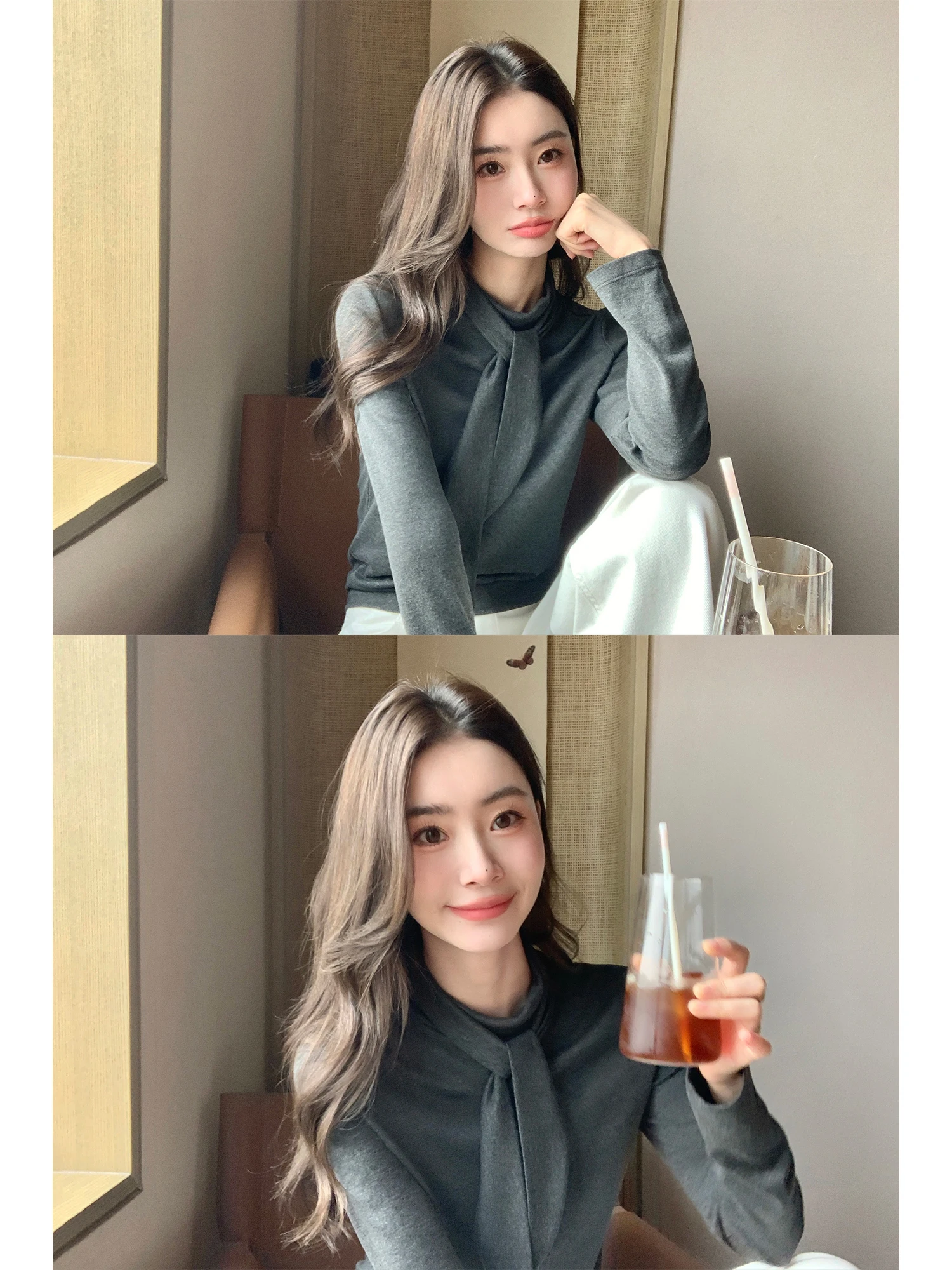 Pusumede Comfortable Time Elely Knitted Long Sve T-irt Women's Slim Fit Waist Cinched Belted High Collar Top
Pusumede Comfortable Time Elely Knitted Long Sve T-irt Women's Slim Fit Waist Cinched Belted High Collar Top