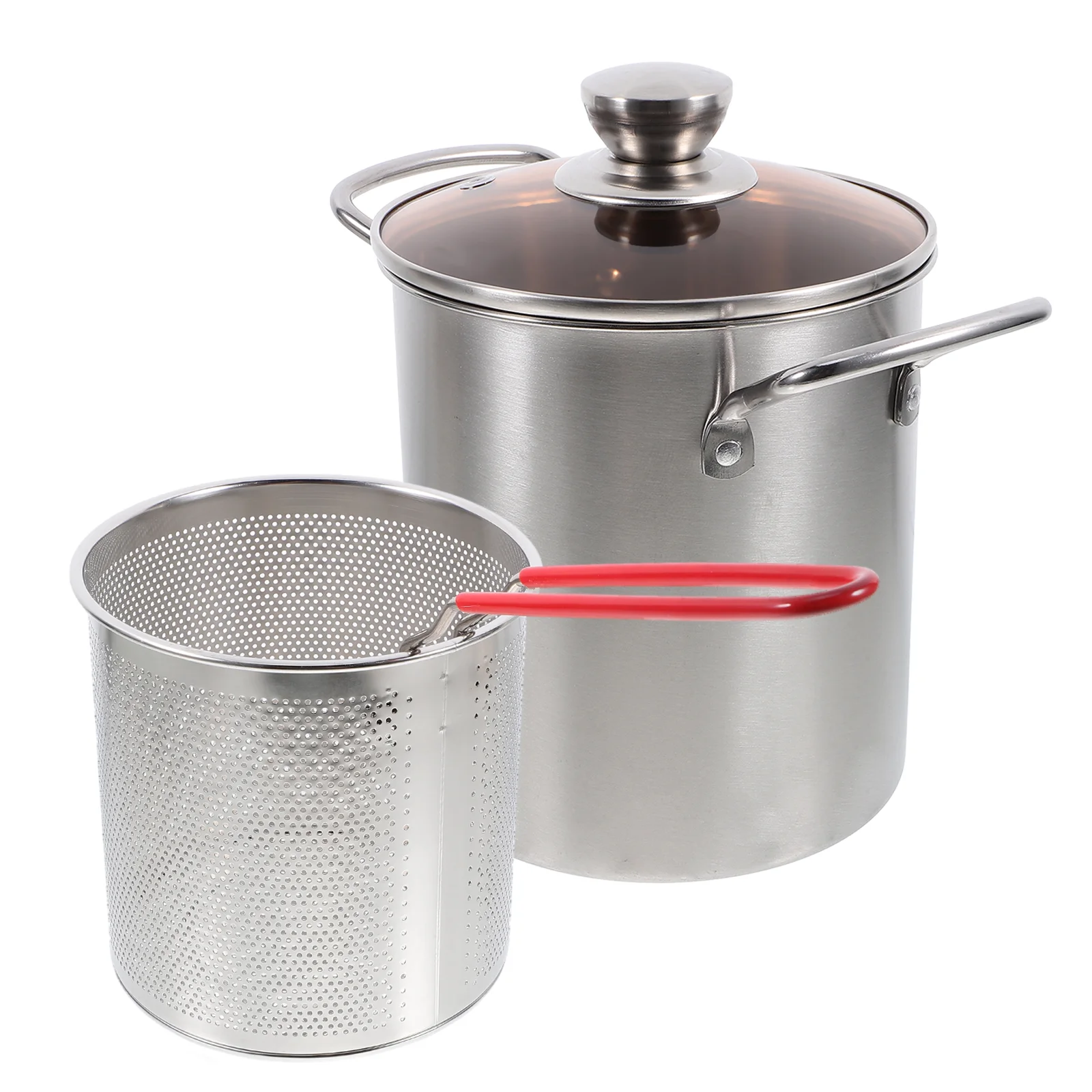 Fryer Pan Cooking Pot Steamer for Stainless Steel over The Sink Dish Drying Rack Deep with Basket
Fryer Pan Cooking Pot Steamer for Stainless Steel over The Sink Dish Drying Rack Deep with Basket