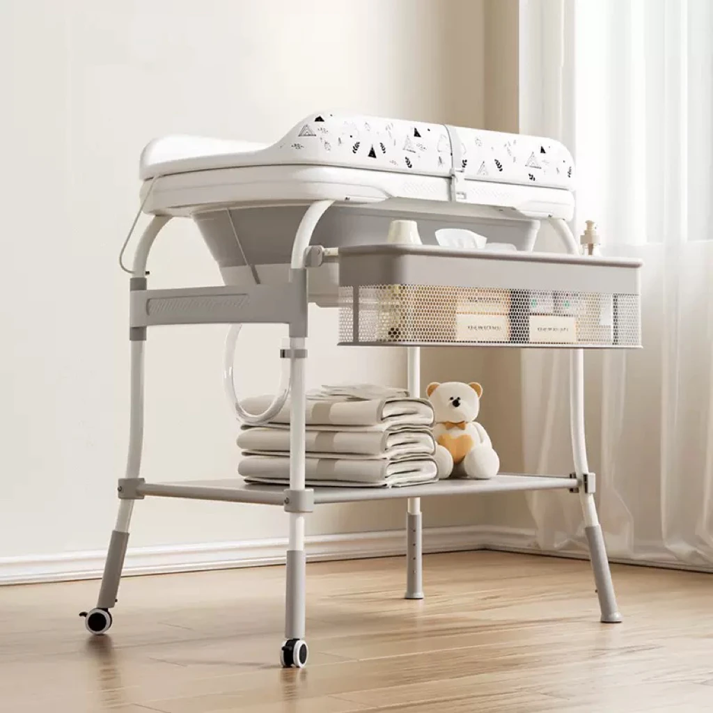 3 in 1 Multiple Foldable Standing Diaper Folding Adjustable Care Changing Table with Bath Tub
3 in 1 Multiple Foldable Standing Diaper Folding Adjustable Care Changing Table with Bath Tub