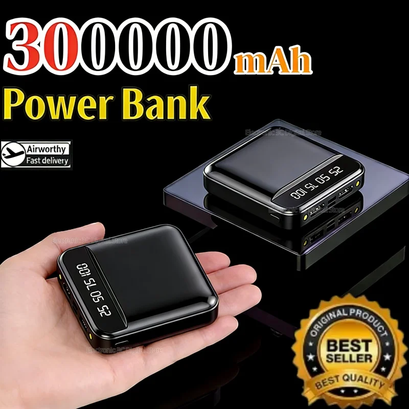 300000mAh Mini Power Bank Portable Charger Mirror Screen LED Digital Powerbank External Battery for iPhone Xiaomi Huawei Samsung
300000mAh Mini Power Bank Portable Charger Mirror Screen LED Digital Powerbank External Battery for iPhone Xiaomi Huawei Samsung