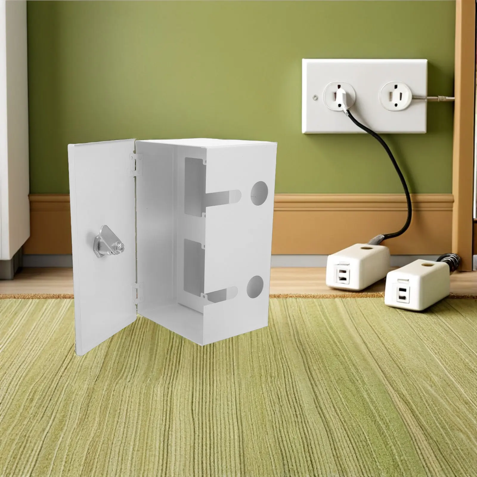 Outdoor Electrical Outlet Lock Box Baby Proof Metal Socket Protector Heavy Duty Weatherproof Electrical Outlet Safety Lock Cover
Outdoor Electrical Outlet Lock Box Baby Proof Metal Socket Protector Heavy Duty Weatherproof Electrical Outlet Safety Lock Cover