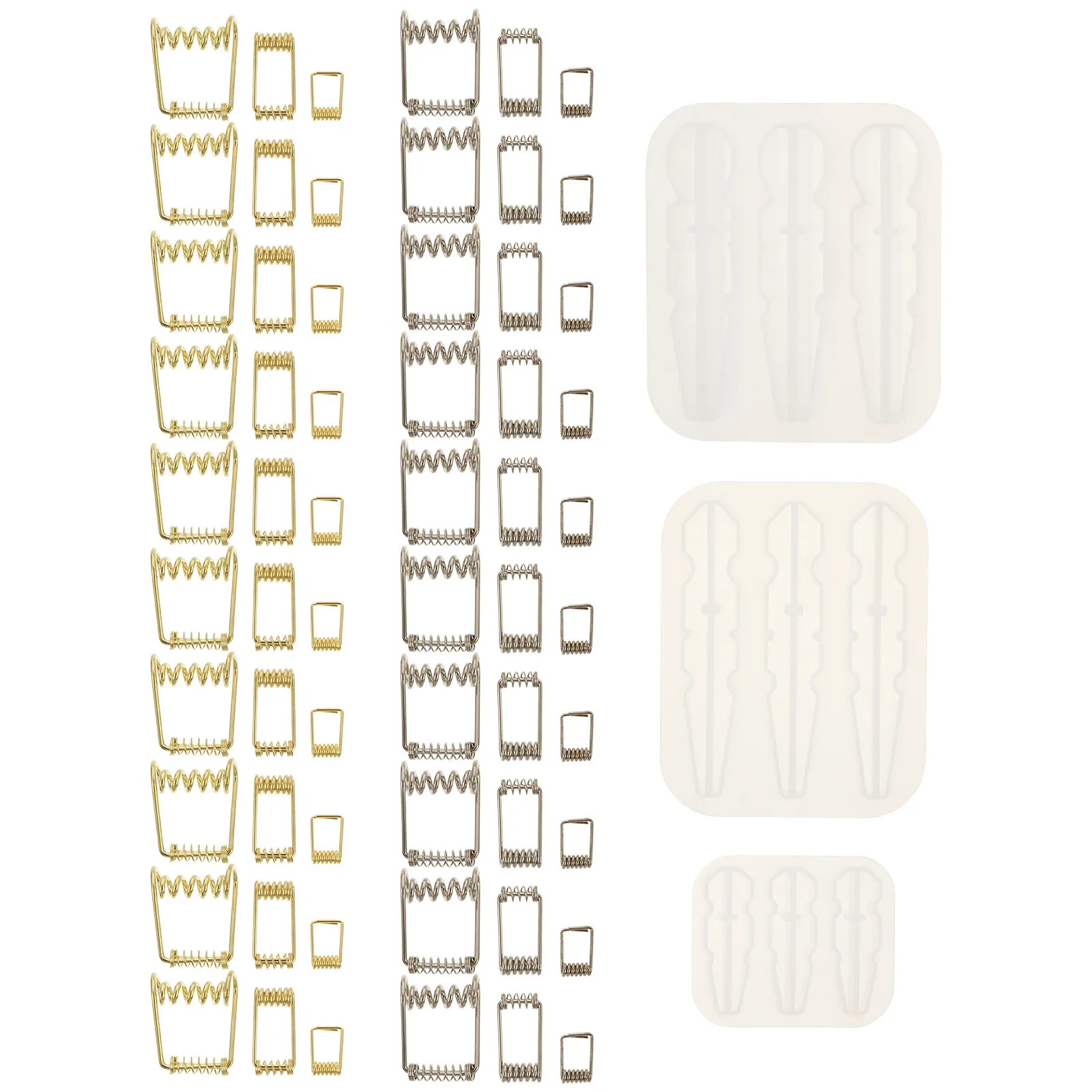 3Pcs Silicone Clip Mold Photo Postcard Mold Resin Casting Craft DIY Kit Includes 60 Springs Photo Clip DIY Mould
3Pcs Silicone Clip Mold Photo Postcard Mold Resin Casting Craft DIY Kit Includes 60 Springs Photo Clip DIY Mould