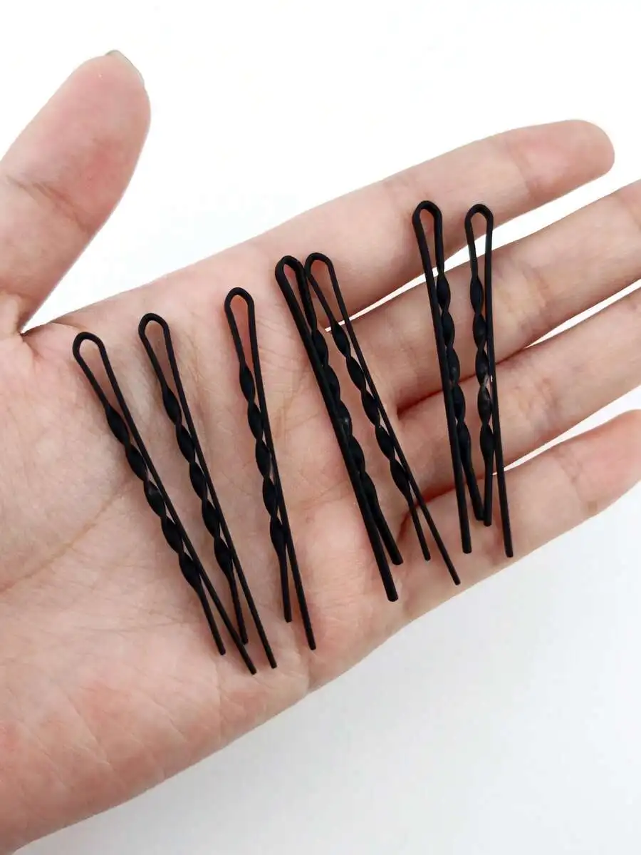 12pcs Black Twisted Metal Hair Pins 5.5cm Women Hair Accessories For Everyday Wear
12pcs Black Twisted Metal Hair Pins 5.5cm Women Hair Accessories For Everyday Wear