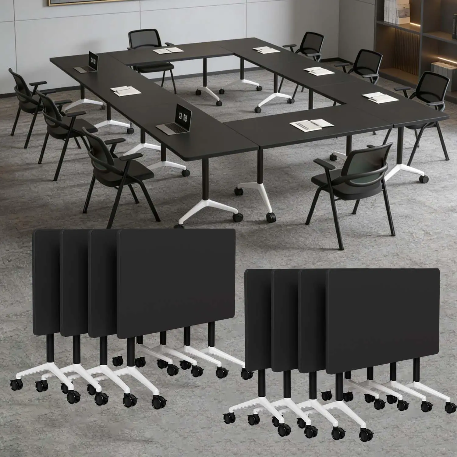 Foldable Conference Table with Wheels 47.2Inch Training Seminar Office School 6-12 Person, Custom
Foldable Conference Table with Wheels 47.2Inch Training Seminar Office School 6-12 Person, Custom