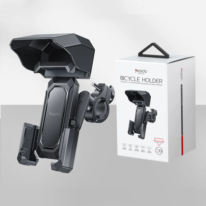 Motorcycle and Bicycle Phone Holder with Rain Cover, Sun Visor, Anti Shake 360 ° Rotating Universal Waterproof Bracket
Motorcycle and Bicycle Phone Holder with Rain Cover, Sun Visor, Anti Shake 360 ° Rotating Universal Waterproof Bracket
