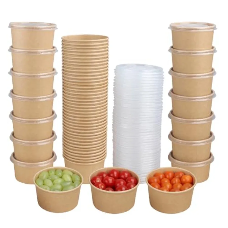 14 oz Disposable Kraft paper bowls with lids, Food containers Soup Bowls Party plies Treat Bowls 50 Pack
14 oz Disposable Kraft paper bowls with lids, Food containers Soup Bowls Party plies Treat Bowls 50 Pack