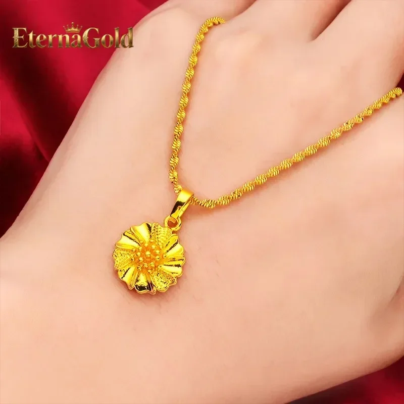 EternaGold Flower Water Ripple Necklace for Women, 24K Gold, AU999 | 3D petals on rippled chain, polished and radiant for daily
EternaGold Flower Water Ripple Necklace for Women, 24K Gold, AU999 | 3D petals on rippled chain, polished and radiant for daily