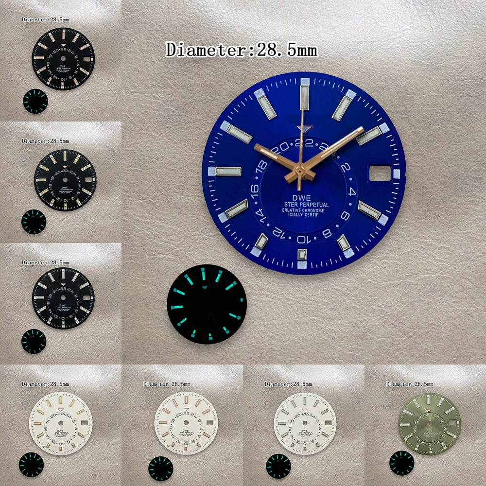 28.5mm S Logo S-kywalker Golden edge Dial Green Noctilucent Fit NH35/NH36 Movement High Quality Watch Modification Accessories
28.5mm S Logo S-kywalker Golden edge Dial Green Noctilucent Fit NH35/NH36 Movement High Quality Watch Modification Accessories