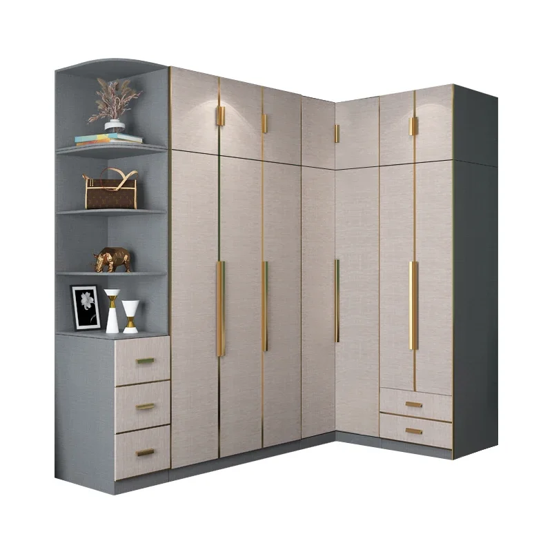 Corner desk wardrobe integrated modern simple L-shaped combination home bedroom 90 degrees corner wardrobe hat room
Corner desk wardrobe integrated modern simple L-shaped combination home bedroom 90 degrees corner wardrobe hat room
