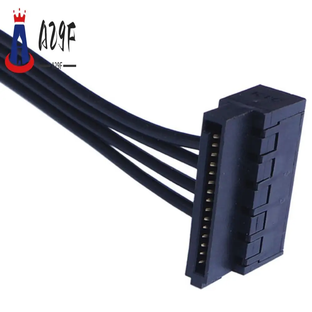 A29F-2Pcs Mini 4Pin To Dual 15Pin SATA HDD Power Cable Mini 4P To Serial SSD Dual HDD Power Cable, 45Cm/17.7Inch 
A29F-2Pcs Mini 4Pin To Dual 15Pin SATA HDD Power Cable Mini 4P To Serial SSD Dual HDD Power Cable, 45Cm/17.7Inch