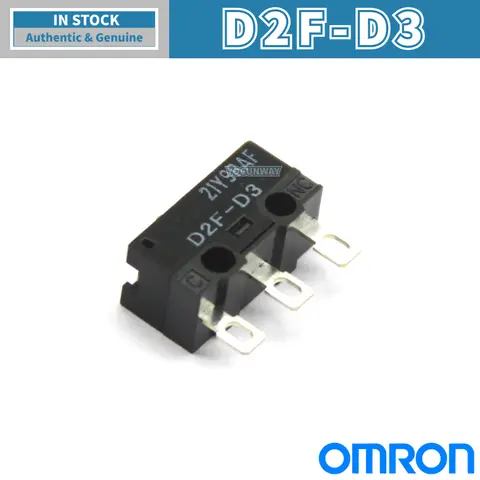 10Pcs-100Pcs D2F-D3 New Original Micro Switch OMRON Grey Dot Limit Switch Mouse Button Repair Wholesale
