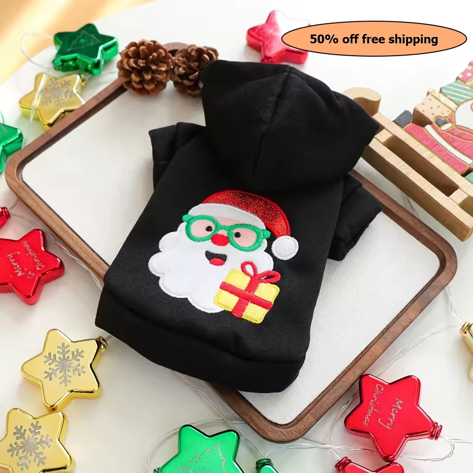 Pet Cute Embroidered Santa Sweater Autumn and Winter Cat and Dog Clothes Thermal Hoodie Free shipping
Pet Cute Embroidered Santa Sweater Autumn and Winter Cat and Dog Clothes Thermal Hoodie Free shipping
