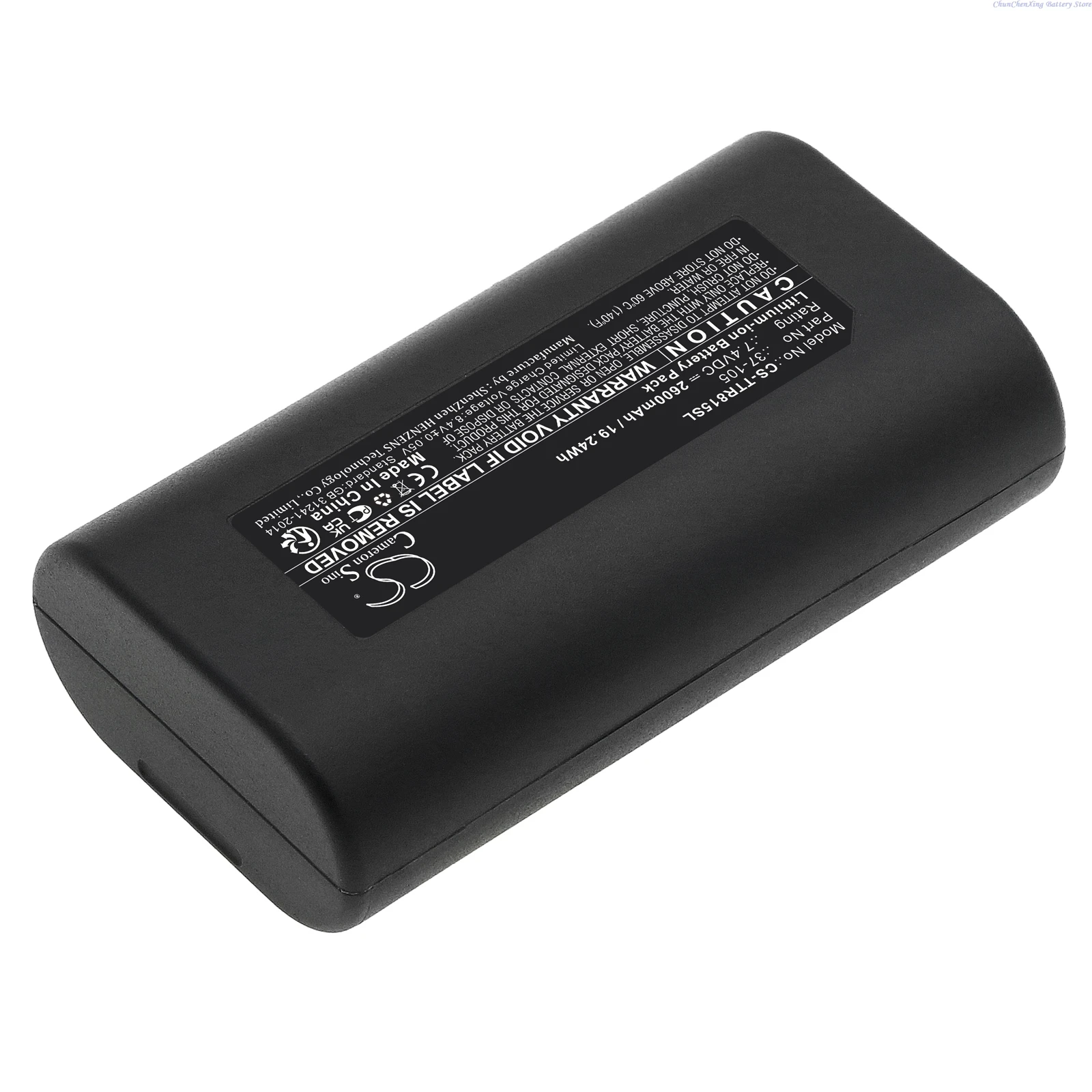 Cameron Sino 7.4V 2600mAh replacement Li-ion Battery 37-105 for Triplett CamView IP Pro 5” Camera Tester, 8150
Cameron Sino 7.4V 2600mAh replacement Li-ion Battery 37-105 for Triplett CamView IP Pro 5” Camera Tester, 8150