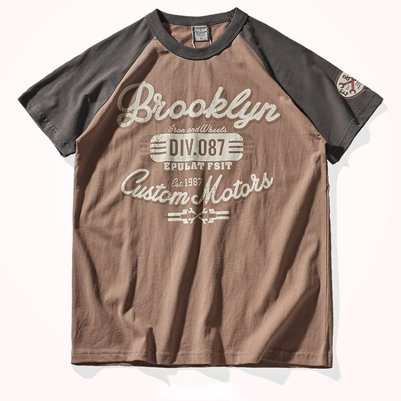 2023 Light Moisture Color Breathable Anti-stripping Printed Shoulder Sleeve Cotton Short-sleeved Men's Retro Loose T Shirts
2023 Light Moisture Color Breathable Anti-stripping Printed Shoulder Sleeve Cotton Short-sleeved Men's Retro Loose T Shirts