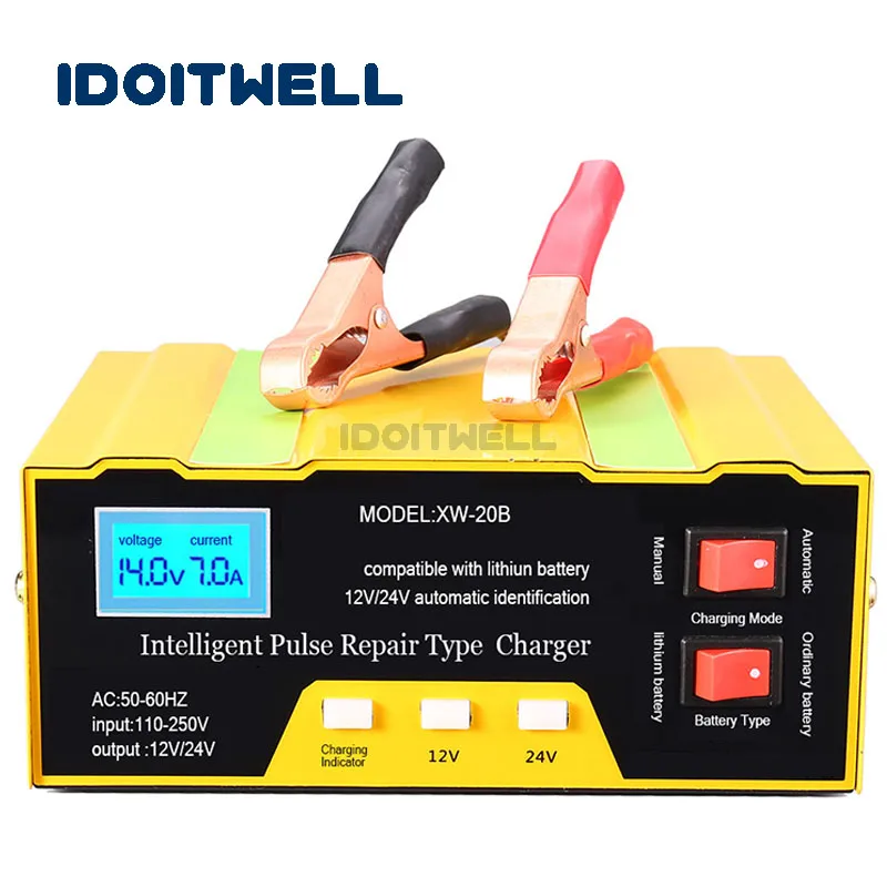 Universal 12V 24V lead acid battery charger 12V 10A 24V 8.5A Automatic car battery charger 3S 12V lithium batteries charger
Universal 12V 24V lead acid battery charger 12V 10A 24V 8.5A Automatic car battery charger 3S 12V lithium batteries charger