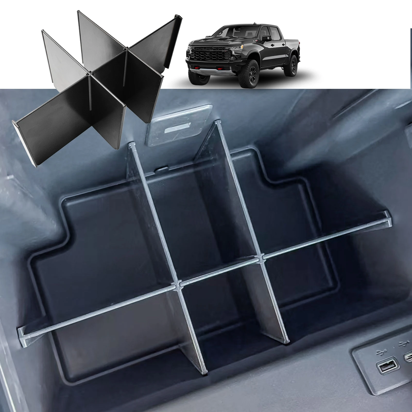Armrest Box Storage Dividers for 2025 2024 2023 Chevrolet Silverado 1500 & GMC Sierra 1500 Center Console Organizer Car Dividers
Armrest Box Storage Dividers for 2025 2024 2023 Chevrolet Silverado 1500 & GMC Sierra 1500 Center Console Organizer Car Dividers