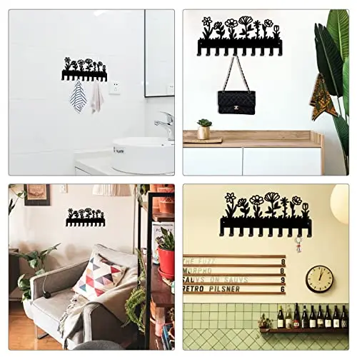 Flower Design Key Holder Metal Wall Mounted Rack Hook Wall Hanging Storage Rack Coat Rack Key Hanger Coat Holder Wall
Flower Design Key Holder Metal Wall Mounted Rack Hook Wall Hanging Storage Rack Coat Rack Key Hanger Coat Holder Wall
