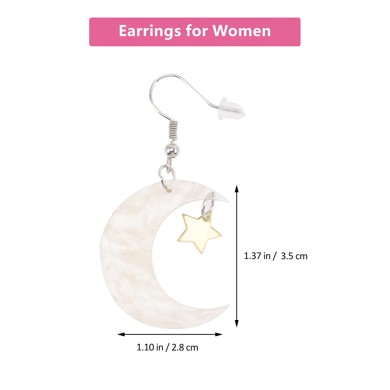 Cat Earrings for Women Acrylic Moon Shape Drop Dangle Light Weight Non Allergic Jewelry Gift Ear Rings
Cat Earrings for Women Acrylic Moon Shape Drop Dangle Light Weight Non Allergic Jewelry Gift Ear Rings