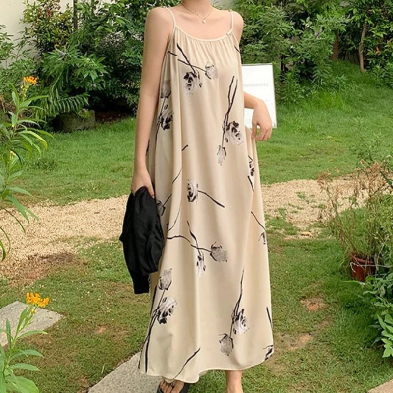 Fashion O-Neck Spliced Folds Printed Lace Up Slip Dress Female Clothing Summer New Loose Sleeveless Dress
Fashion O-Neck Spliced Folds Printed Lace Up Slip Dress Female Clothing Summer New Loose Sleeveless Dress