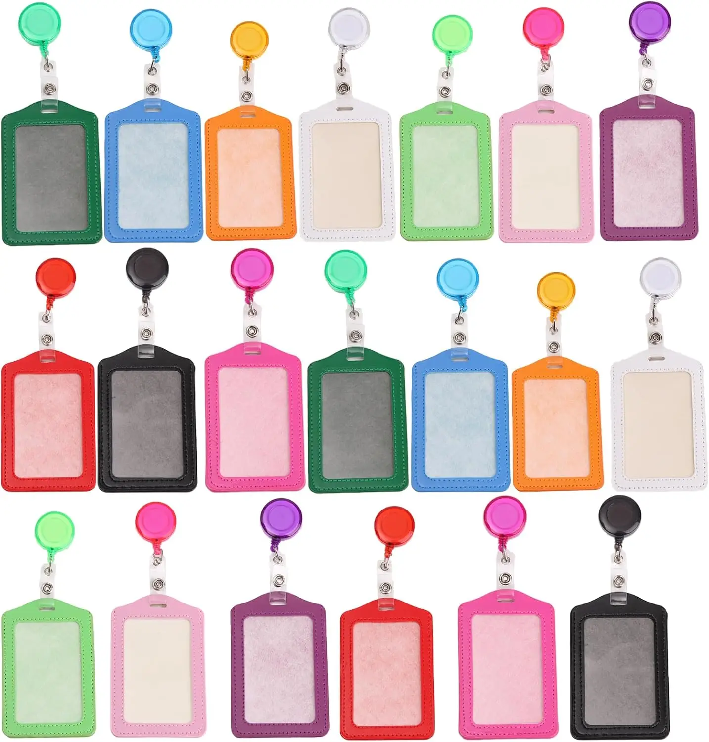 Badge Clip Retractable Badge Clip Cover, with PU Leather ID Clip, Vertical Style, Multiple Colors
Badge Clip Retractable Badge Clip Cover, with PU Leather ID Clip, Vertical Style, Multiple Colors