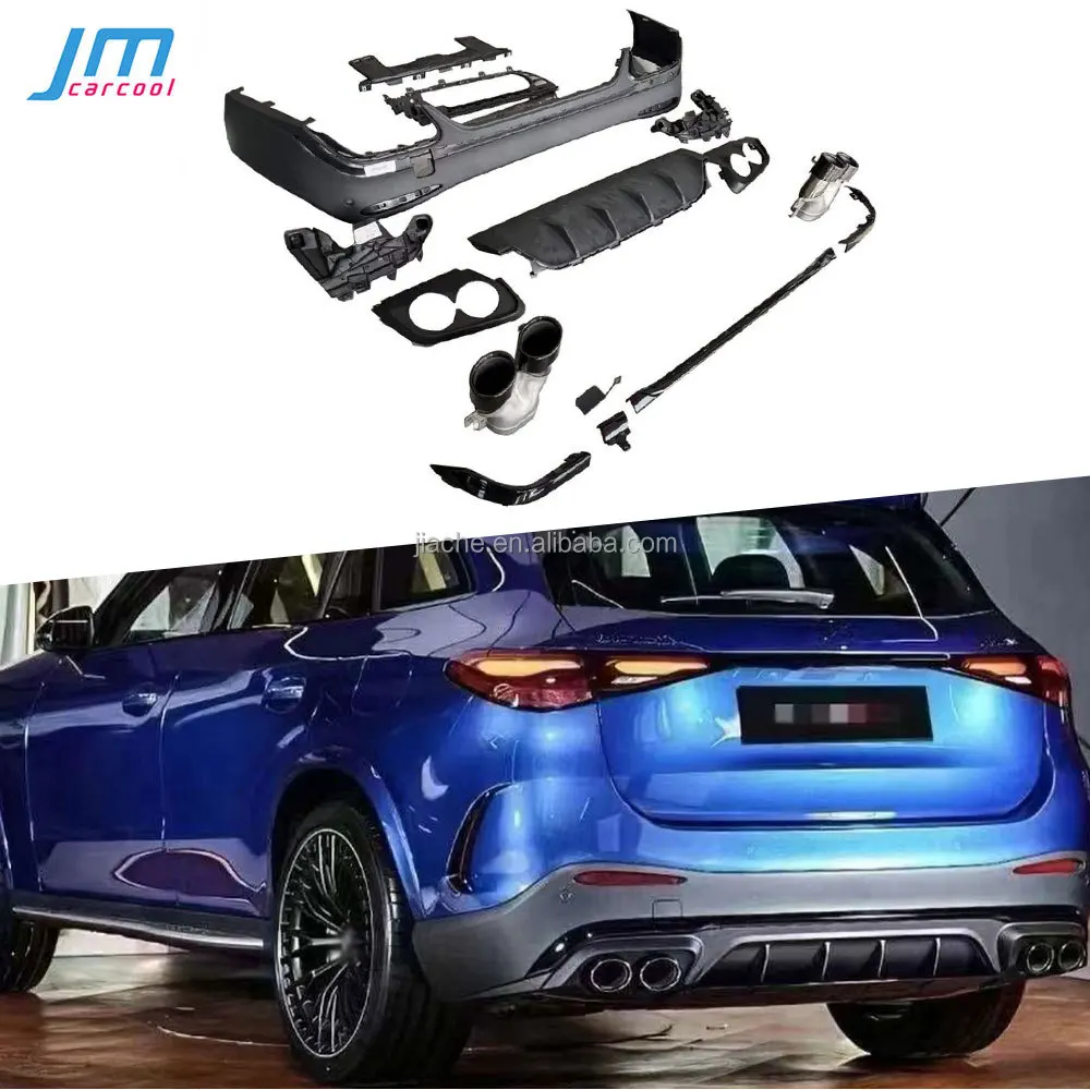 ABS Rear Bumper Lip Diffuser With Black Exhaust Tips Body Kits for Benz X254 GLC260 GLC300L SUV GLC63 AMG 2023-2024 Car Styling
ABS Rear Bumper Lip Diffuser With Black Exhaust Tips Body Kits for Benz X254 GLC260 GLC300L SUV GLC63 AMG 2023-2024 Car Styling