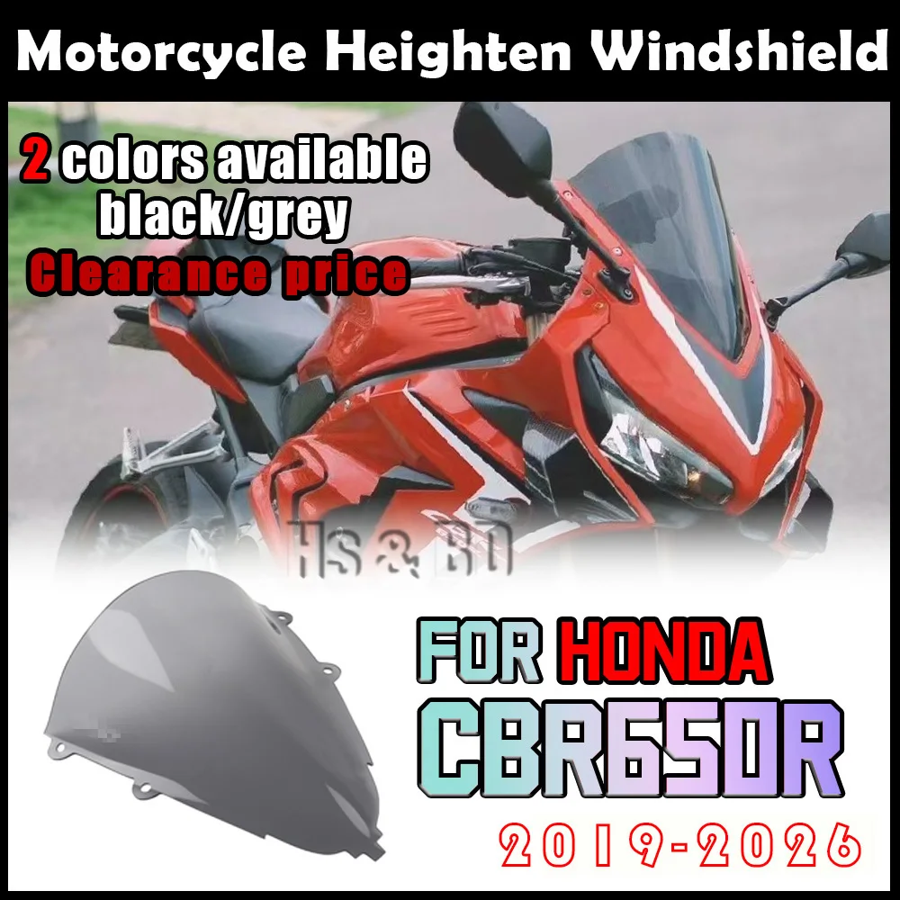 Motorcycle Windshield For HONDA CBR650R 2019-2026 Heighten Windscreen Enlarge Wind Spoiler Cover Fairing Windshield WR S Racing
Motorcycle Windshield For HONDA CBR650R 2019-2026 Heighten Windscreen Enlarge Wind Spoiler Cover Fairing Windshield WR S Racing