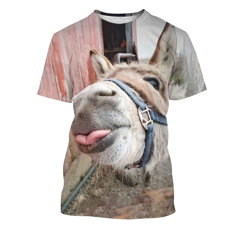 Product Creative Cute Donkey 3D Printing Short-sleeved T-shirt Unisex Personality Funny Round Neck Streetwear Casual Clothing
Product Creative Cute Donkey 3D Printing Short-sleeved T-shirt Unisex Personality Funny Round Neck Streetwear Casual Clothing