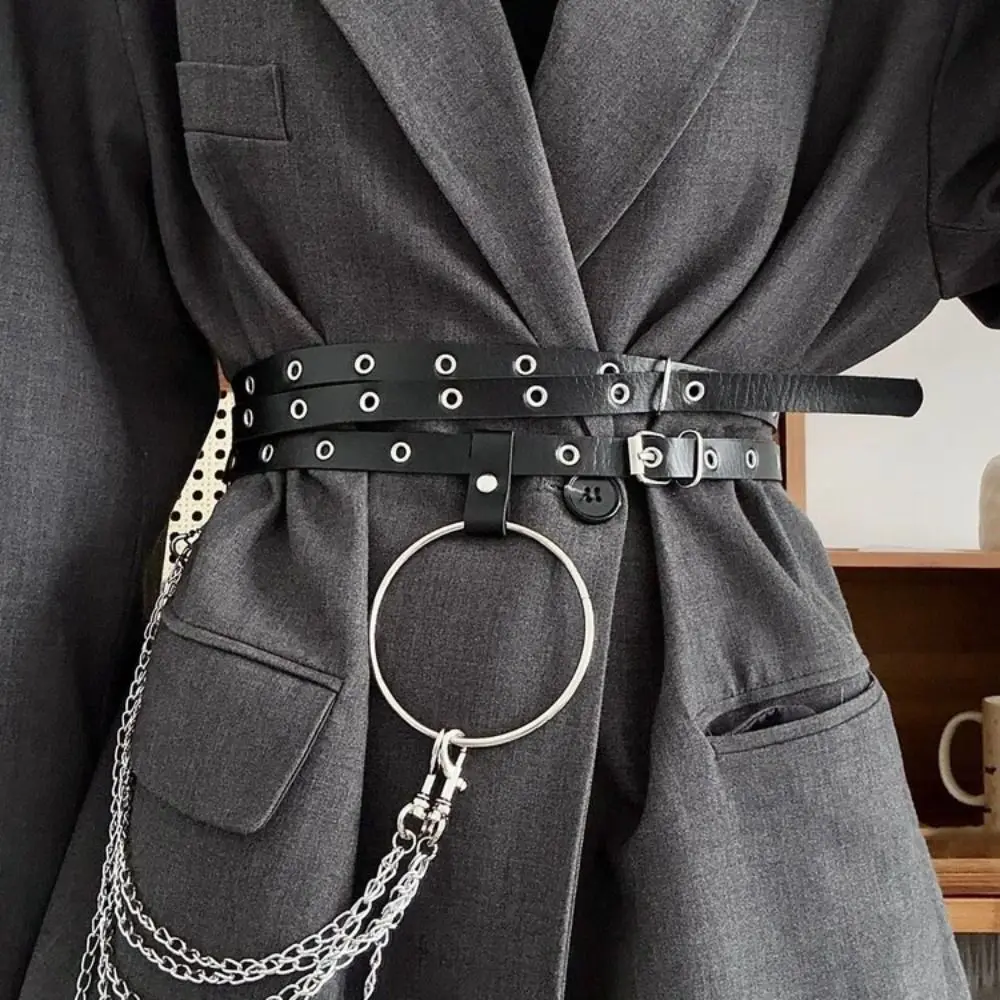 Personality Multi-layer Women Waist Belt JK Punk PU Leather Belt Shoulder Strap Hip Hop Dress Waist Chain Dress Accessories
Personality Multi-layer Women Waist Belt JK Punk PU Leather Belt Shoulder Strap Hip Hop Dress Waist Chain Dress Accessories