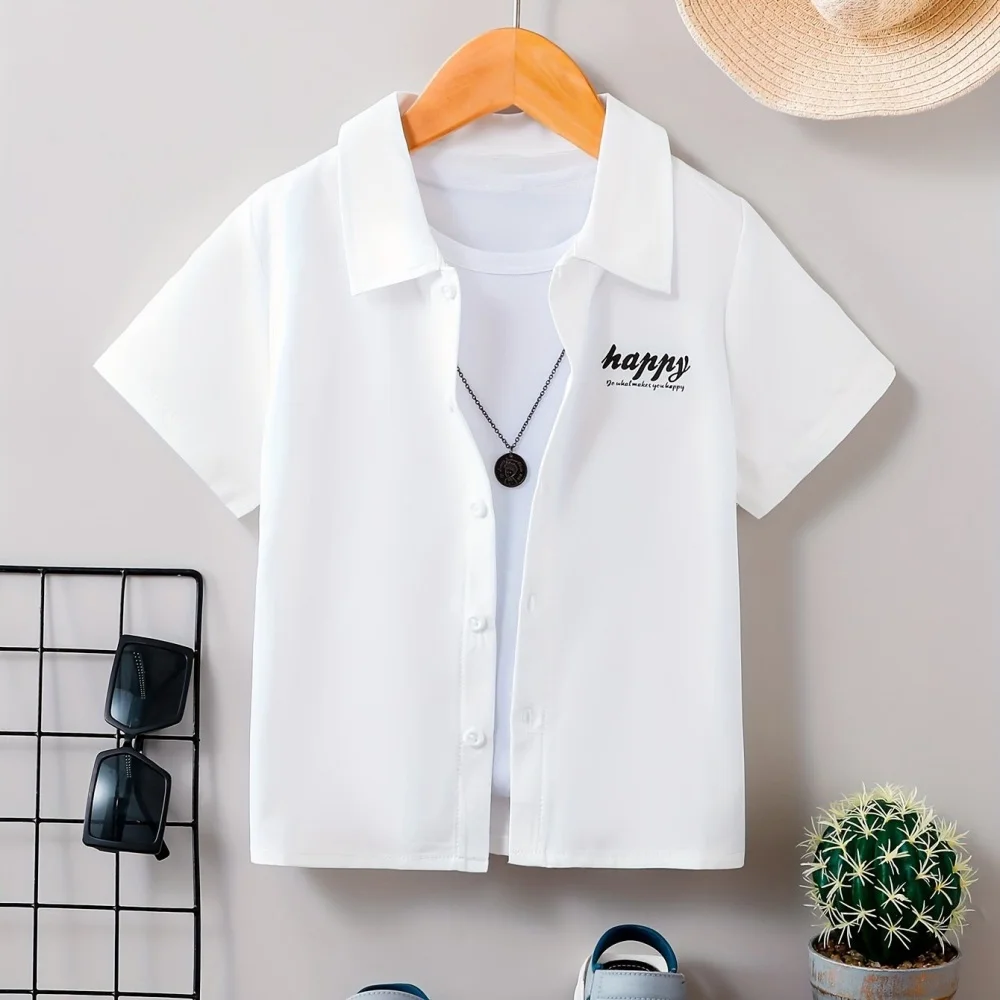 Children Boy's Cute Cartoon Graphic Pattern Shirt Kids Short Sleeve Tops Front Button Breathable Summer Clothing Boys Top Shirts
Children Boy's Cute Cartoon Graphic Pattern Shirt Kids Short Sleeve Tops Front Button Breathable Summer Clothing Boys Top Shirts