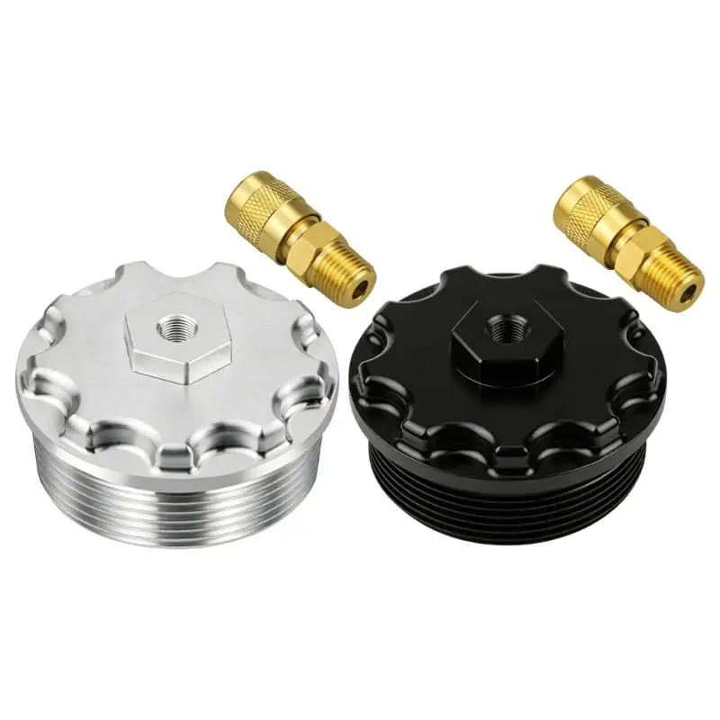 02DE Metal Filter Cap with Pressure Port for 6.0L 2003-2007 Auto Accessory
02DE Metal Filter Cap with Pressure Port for 6.0L 2003-2007 Auto Accessory