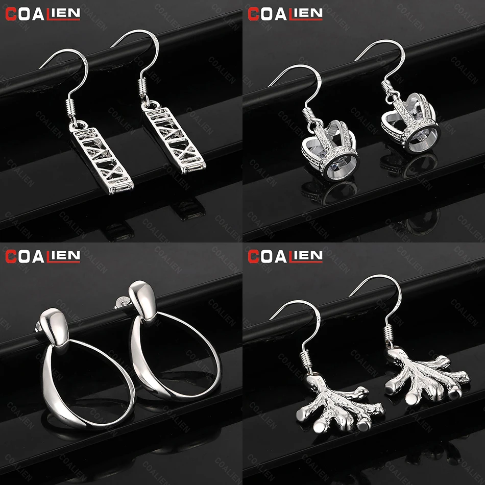 COALIEN 925 Sterling Silver Crown Zircon Earrings Women Charm Fashion Party Holiday Gift Jewelry
COALIEN 925 Sterling Silver Crown Zircon Earrings Women Charm Fashion Party Holiday Gift Jewelry