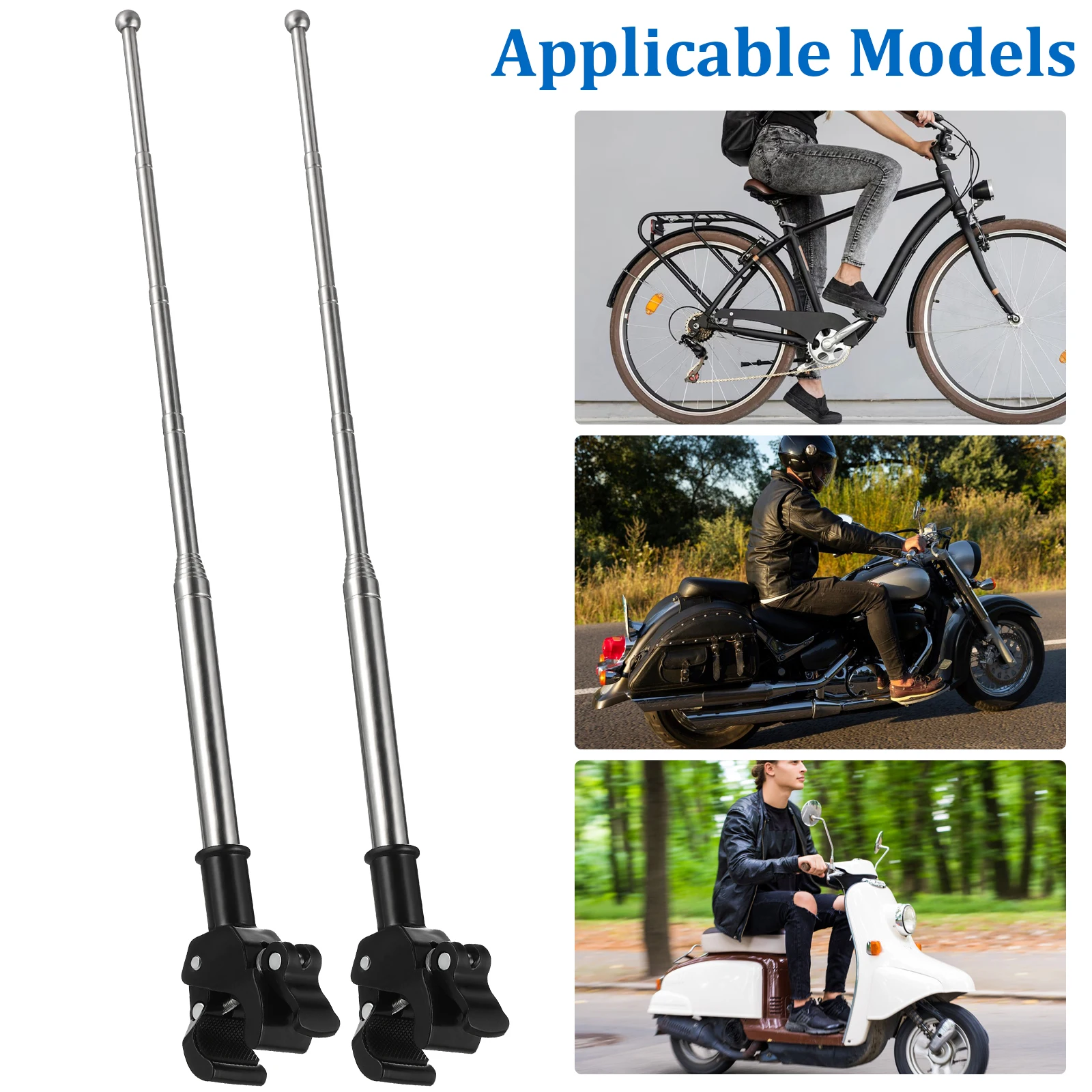 2Pcs 1.2M Telescopic Stainless Steel Flagpole for Bike Motorcycle Adjustable Handlebar Flag Mount Cycling Accessories
2Pcs 1.2M Telescopic Stainless Steel Flagpole for Bike Motorcycle Adjustable Handlebar Flag Mount Cycling Accessories