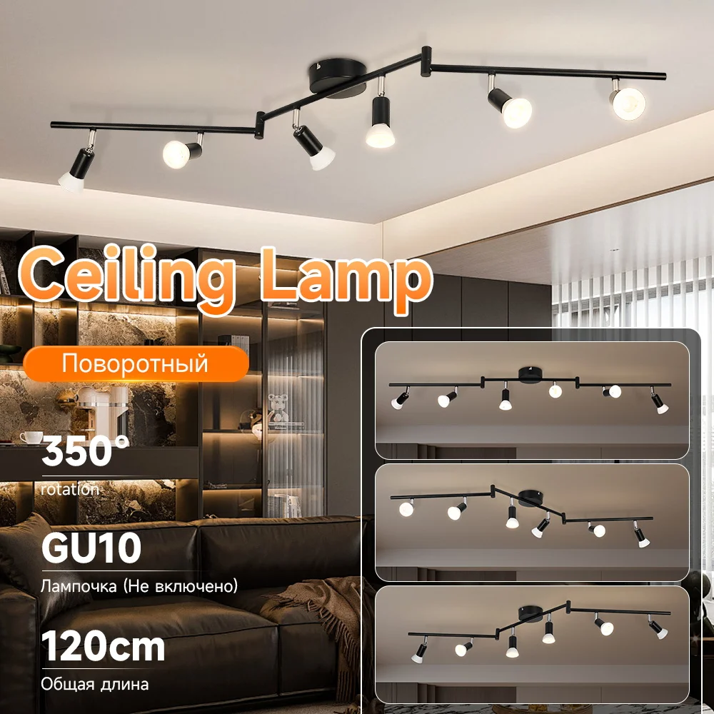 Modern Ceiling Light Replaceable GU10 Bulb Rotatable Led Chandelier for Kitchen Living Room Store Home Ceiling Lamp AC85-265V
Modern Ceiling Light Replaceable GU10 Bulb Rotatable Led Chandelier for Kitchen Living Room Store Home Ceiling Lamp AC85-265V