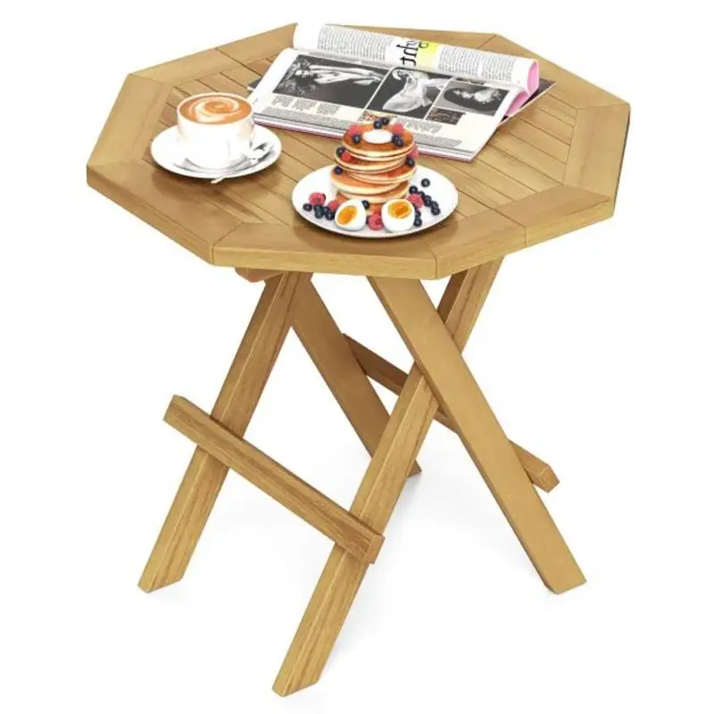 Teak Wood Octagon Coffee Table with X-shaped Legs and Slatted Tabletop
Teak Wood Octagon Coffee Table with X-shaped Legs and Slatted Tabletop