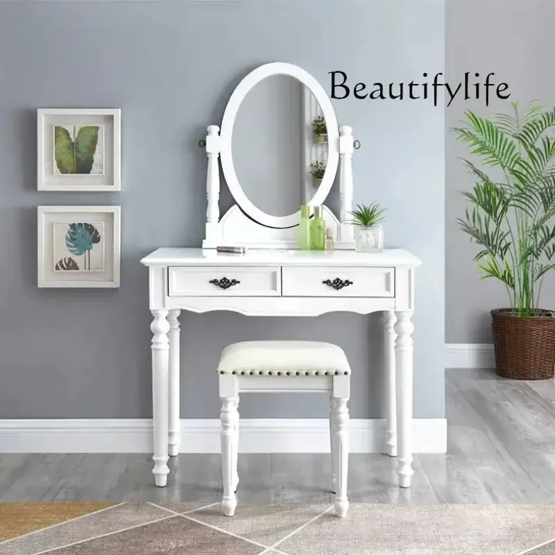 BJ Stool Mirror Wood Vanity Table Storage White Makeup Bedroom Dresser Organizer Adult Luxury Penteadeira Bedroom Furniture
BJ Stool Mirror Wood Vanity Table Storage White Makeup Bedroom Dresser Organizer Adult Luxury Penteadeira Bedroom Furniture