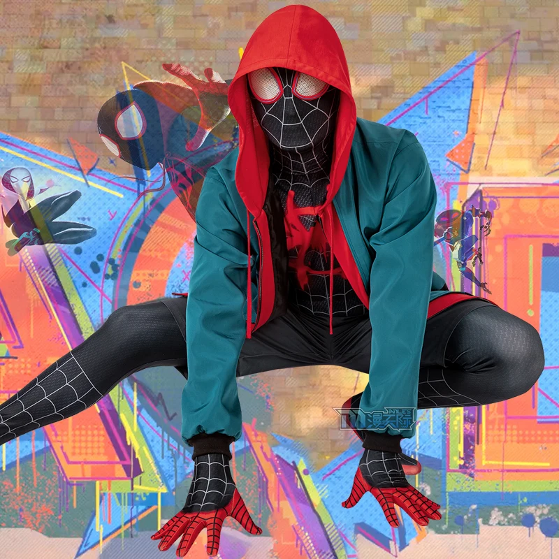 Miles Morales Spider-Man Costume, Into The Spider-Verse Cosplay Suit, Full Body Spandex Outfit for Men
Miles Morales Spider-Man Costume, Into The Spider-Verse Cosplay Suit, Full Body Spandex Outfit for Men