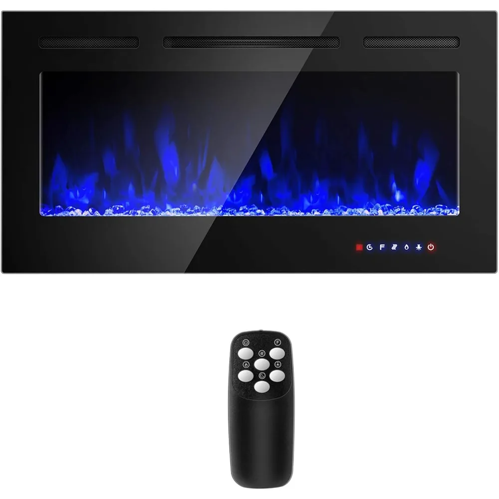 40-Inch Electric Fireplace, 750W/1500W Wall Recessed and Mounted Fireplace Insert with Remote Control, 9 Flame Colors
40-Inch Electric Fireplace, 750W/1500W Wall Recessed and Mounted Fireplace Insert with Remote Control, 9 Flame Colors
