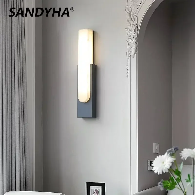 SANDYHA Modern Minimalist Marble Wall Lamp for Living Room Bedroom Bedside Hallway Imitation Interior Lights Fixtures Home Decor
SANDYHA Modern Minimalist Marble Wall Lamp for Living Room Bedroom Bedside Hallway Imitation Interior Lights Fixtures Home Decor