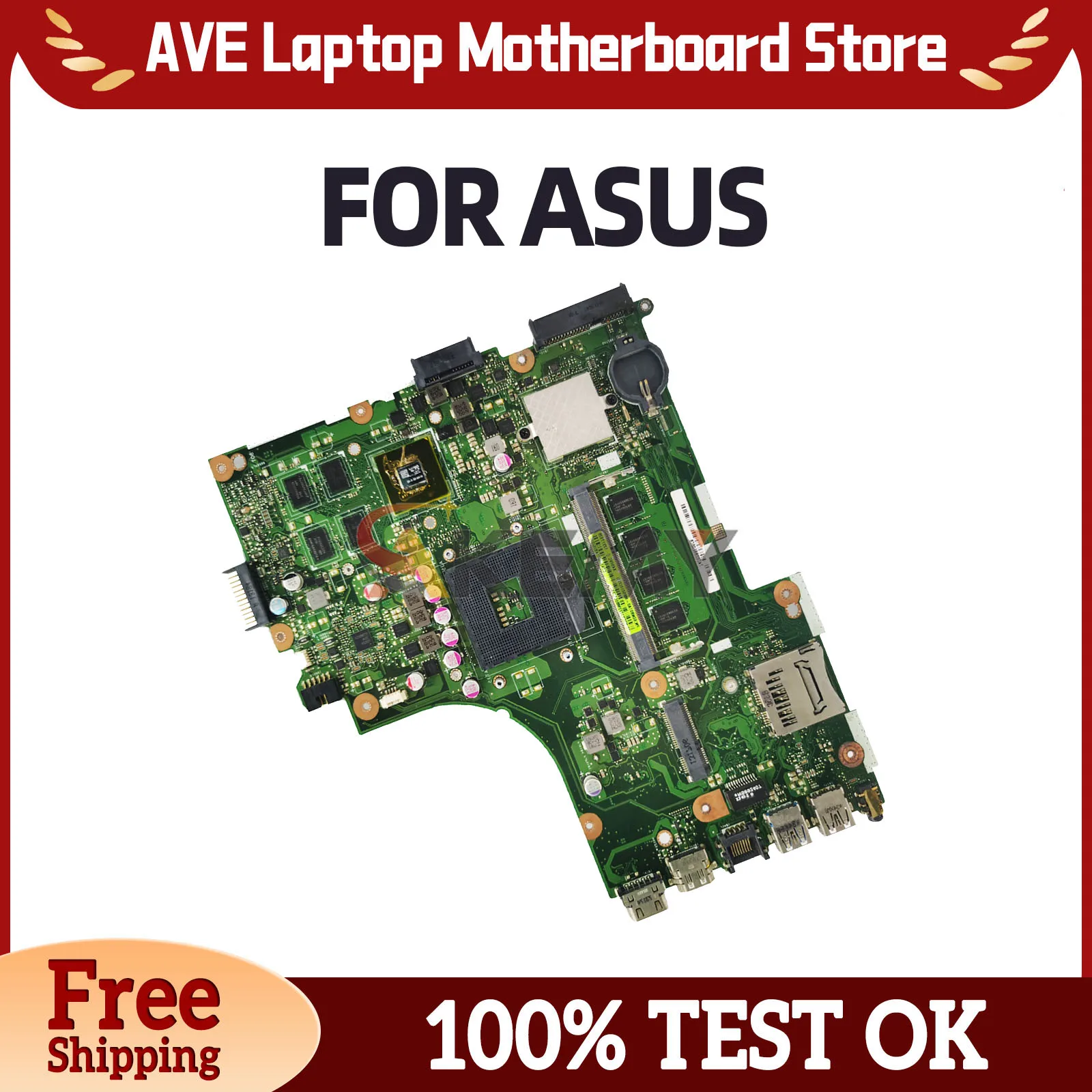 X450VC Motherboard For ASUS X450V A450C Laptop Mainboard I3 I5 I7 3th Gen 0G/2G/4G RAM Fully Tested
X450VC Motherboard For ASUS X450V A450C Laptop Mainboard I3 I5 I7 3th Gen 0G/2G/4G RAM Fully Tested